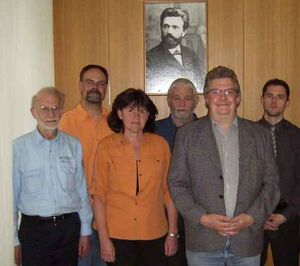 (v.l.): Dr. Wolfgang Schenk, Michael Kellner, Karin Richardt, Frank Fey, Heiko Gentzel, Michael Klostermann – es fehlt D