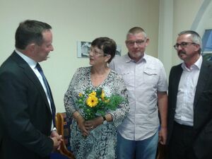 v.l.: Holger Poppenhäger, Hannelore Hauschild, Tilo Wetzel und Wolfgang Lemb