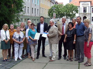 Mitglieder der Ehrenamtszentrale und des Projektes SIS mit V. Blumentritt und J. Staschewski