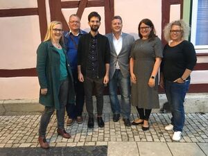 v.l. Dagmar Kleemann, Michael Zeng, Oleg Shevchenko, Carsten Träger, Maria Stecher, Sandra Göpel