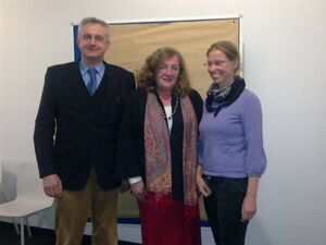 ASF-Vorsitzende Dr. Cornelia Klisch (rechts) mit Dorothea Marx (MdL) und Steffen C. Lemme (MdB)