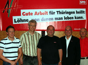 neuer Vorstand von links: Kirsten Joachim Breuer, Joachim Schwiederke, Klaus Schüller, Frank Weber, Friedhelm Gebhardt