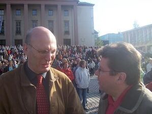 Bauman im Gespräch mit dem Intendanten der Philharmonie Suhl