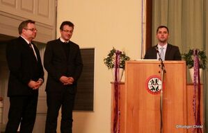 Michel Klostermann bei seinem Grußwort in Mihla