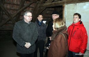 v.l.: BGM Rainer Lämmerhirt, Staatssekretär Prof. Dr. Thomas Deufel (SPD) Michael Klostermann u.Oliver Rindschwentner