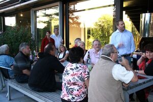 Kreisvorsitzender Ralf Pollmeier bei seinem Statement