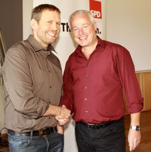  Unser Kreisvorsitzender Ralf Pollmeier wünscht Uwe Walther viel Erfolg 