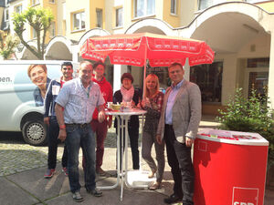 SPD-Infostand in Hibu