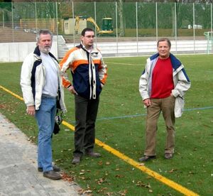v.l.n.r. Wilfried Präger, Torsten Rist und Frank Fache bei der Besichtigung