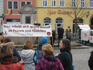 One-Billion-Rising-Aktion in Jena (Bild: ASF Jena/ SHK)