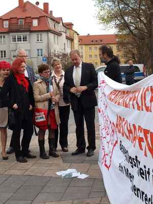 Kundgebung vor dem Landtag