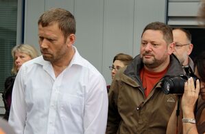 Ralf Pollmeier und Frank Pach am Point Alpha