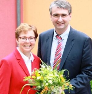 Foto: Taubert gratuliert Wolfram zur Nominierung, Quelle SPD Saalfeld-Rudolstadt
