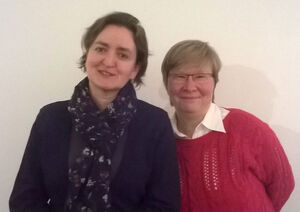 Die neue Vorsitzende Melanie Pesch (re.) und Dr. Tanja Groten als ihre Stellvertreterin kurz nach ihrer Wahl.
