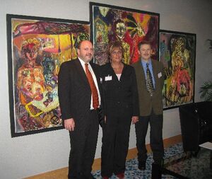 Gerhard Botz (rechts) mit Bürgermeister Reichelt (Rudolstadt) und Bürgermeisterin Abel (Sonneberg)