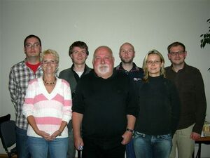 v.l.n.r. Torsten Rist, Petra Kügler, Felix Pröhl, Bernd Metzschke, Uli Rothe, Annett Kügler, Norman Müller